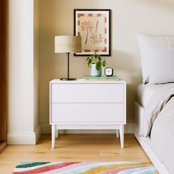 Juna 2 Drawer Wide Bedside Table