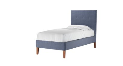 Avery 130cm Single Bed in Sapphire Smart Velvet - sofa.com