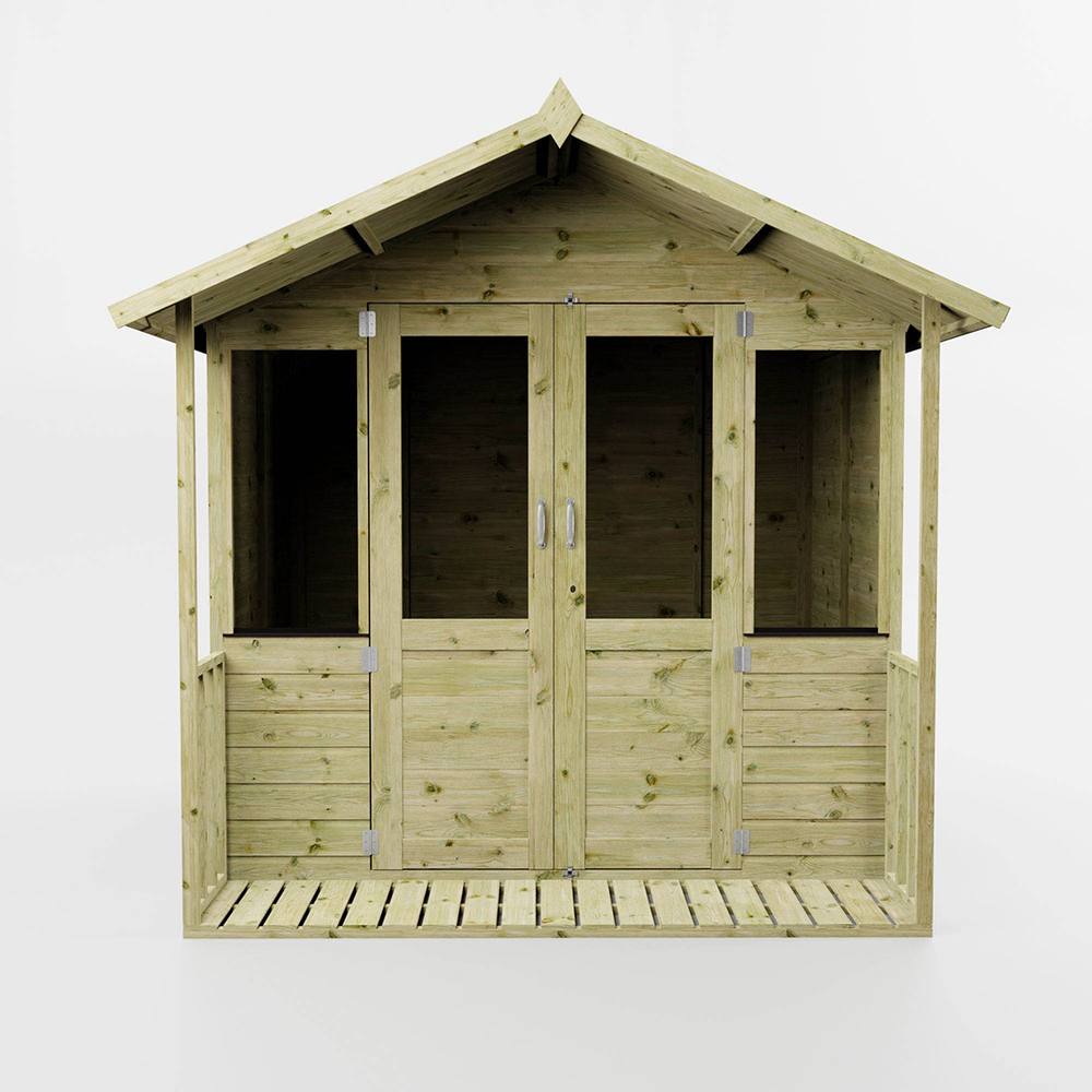 Mercia 7 x 7 Feet Traditional Summerhouse - L193 x W229.5 x H221.3 cm - Brown 2