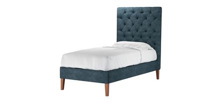 Rosalie 150cm Single Bed in Kingfisher Soft Chenille - sofa.com