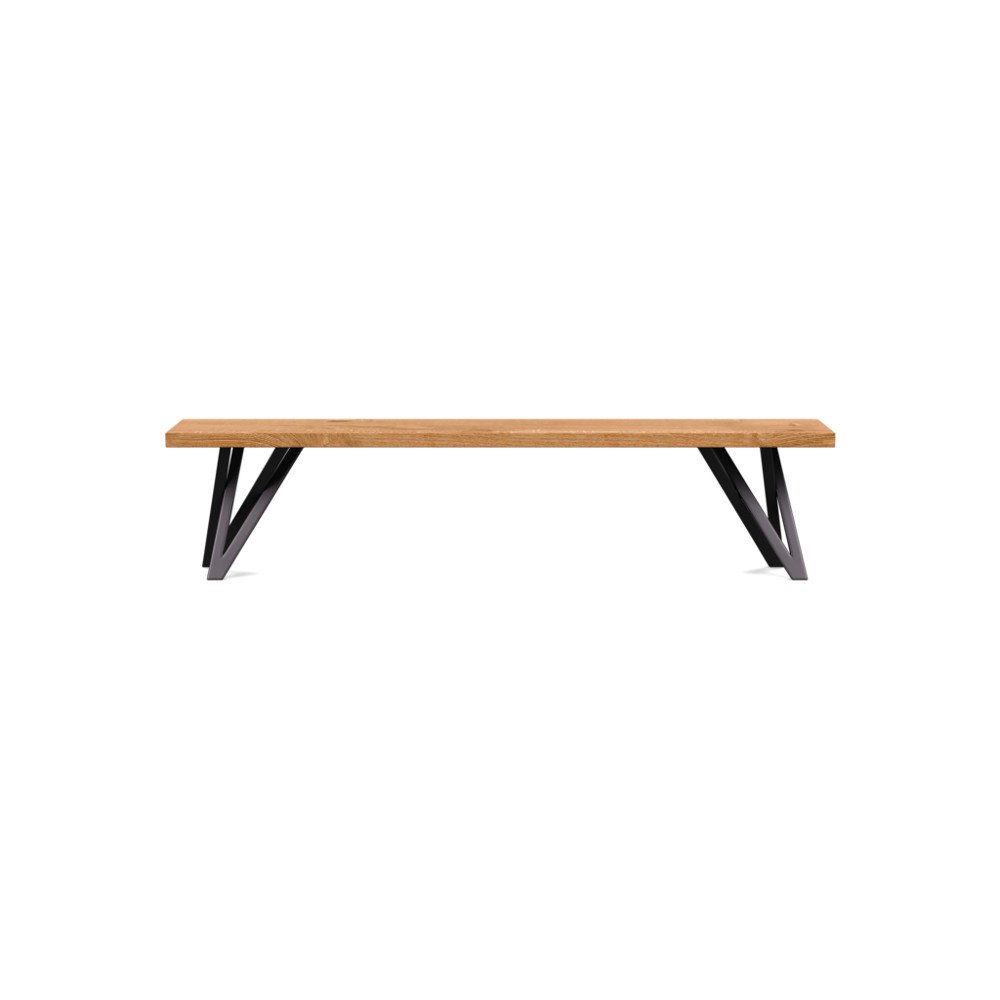 Heal's Vienna Bench 180x35cm Natural Oiled Oak Straight Edge Not Filled