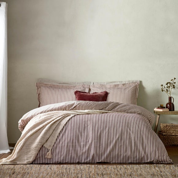 The Linen Yard Hebden Reversible 100% Cotton Duvet Cover & Pillowcase Set