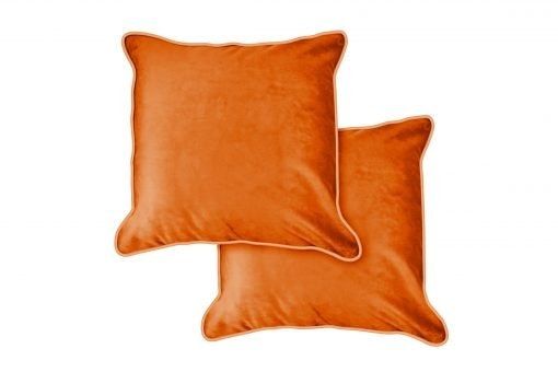 New Edge Blinds Plush Velvet Soft Touch Cushion Cover in Orange