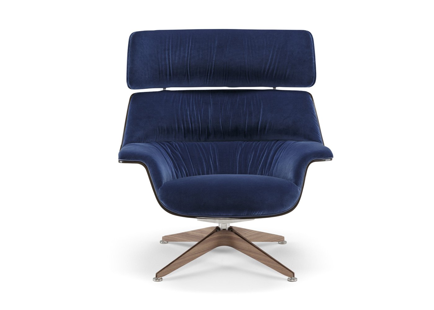 Amura Coach Armchair Nobilis 25 Blue Canaletto Base Composite Naturale