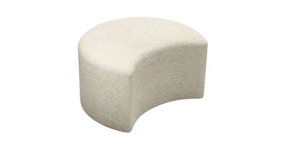 Luna Half Moon Footstool in Alpaca Textured Boucle - sofa.com