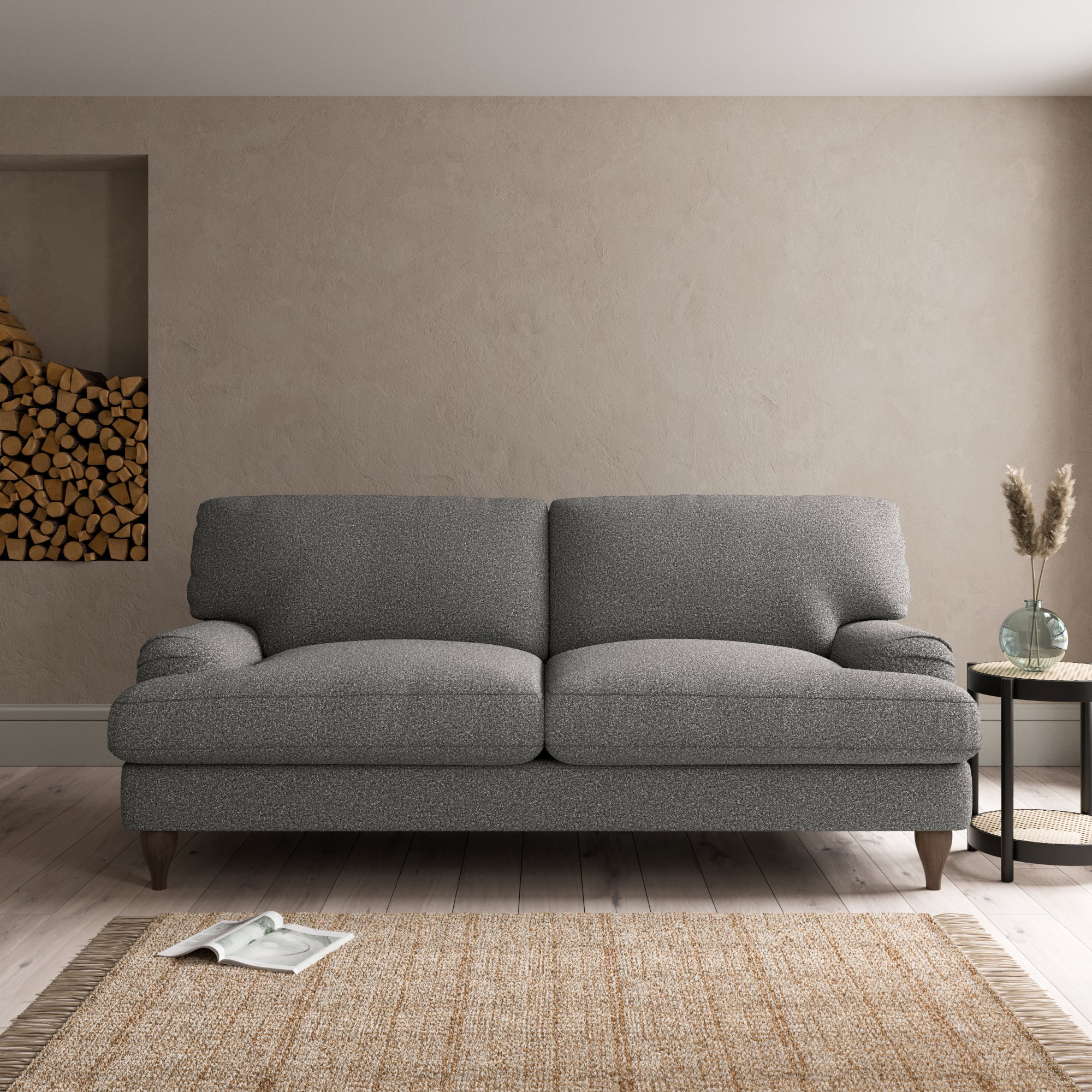 Darwin Cosy Marl 3 Seater Sofa Grey