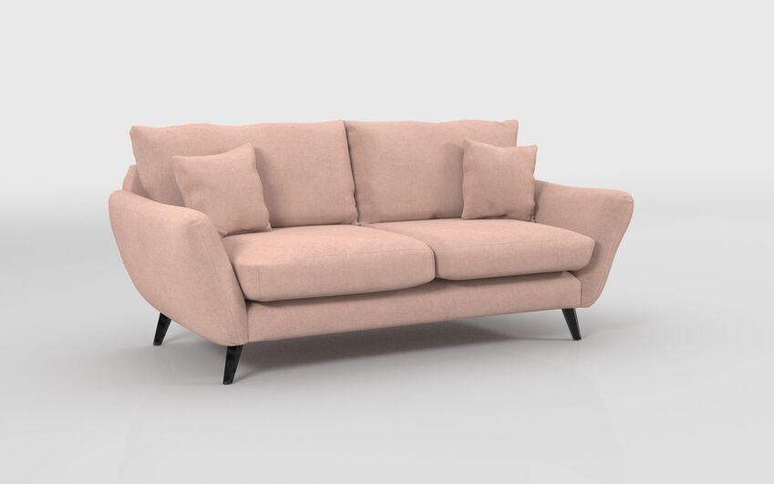 Pink Fabric Edale 3 Seater Sofa