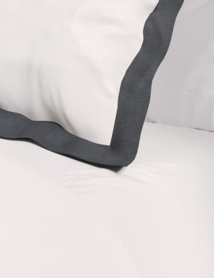 M&S Cotton Blend Oxford Edge Bedding Set