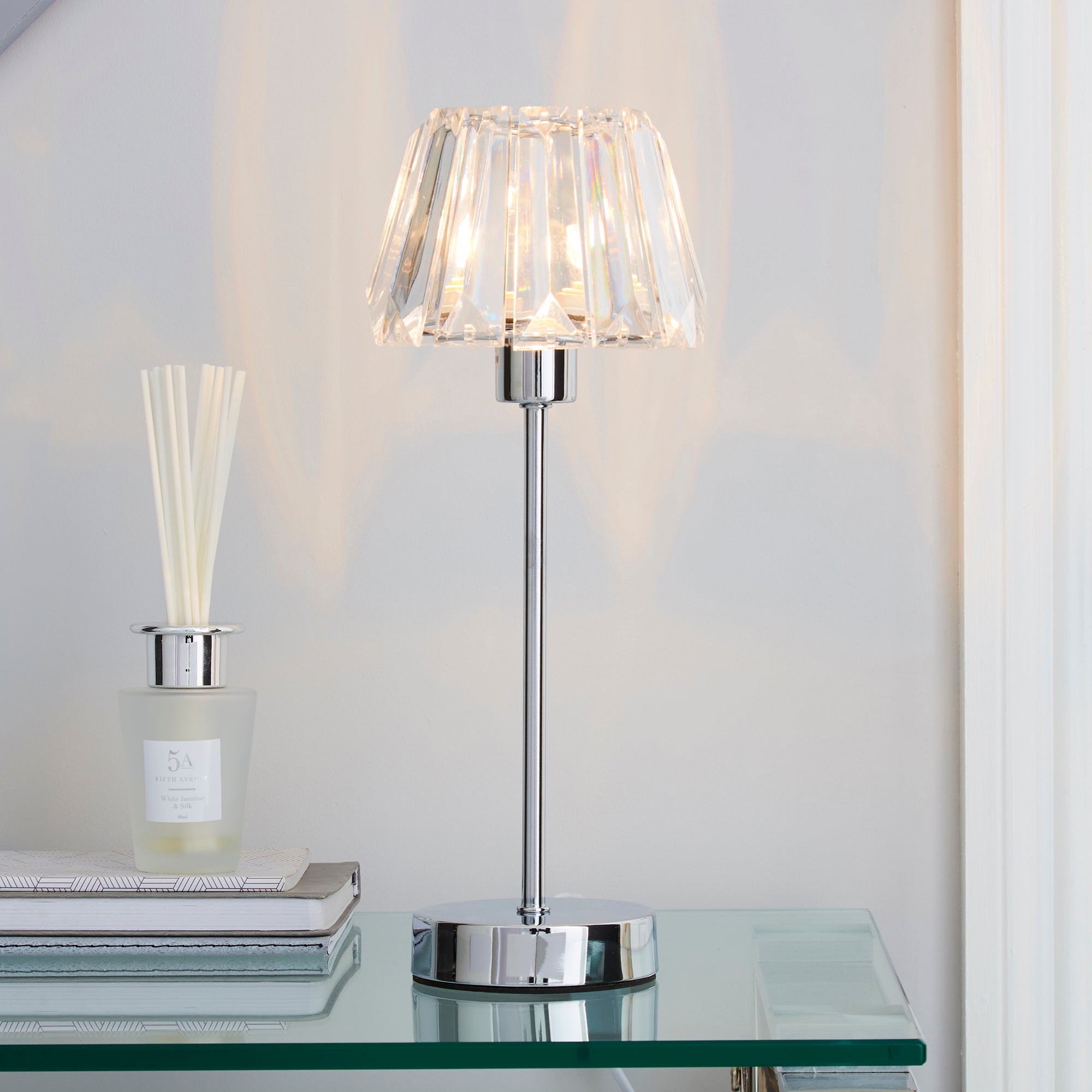 Paloma Chrome Lamp Clear