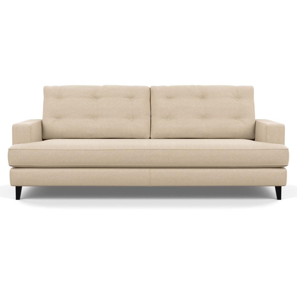 Heal's Mistral 4 Seater Sofa Brushed Cotton Oat Black Feet