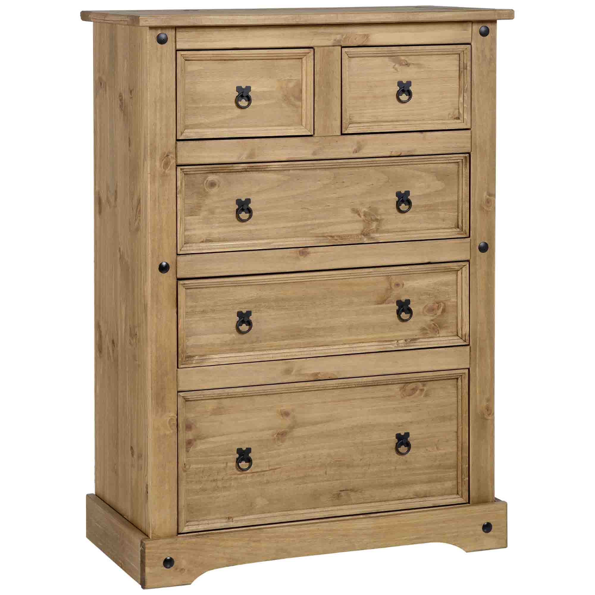 Corona 5 Drawer Chest, Pine