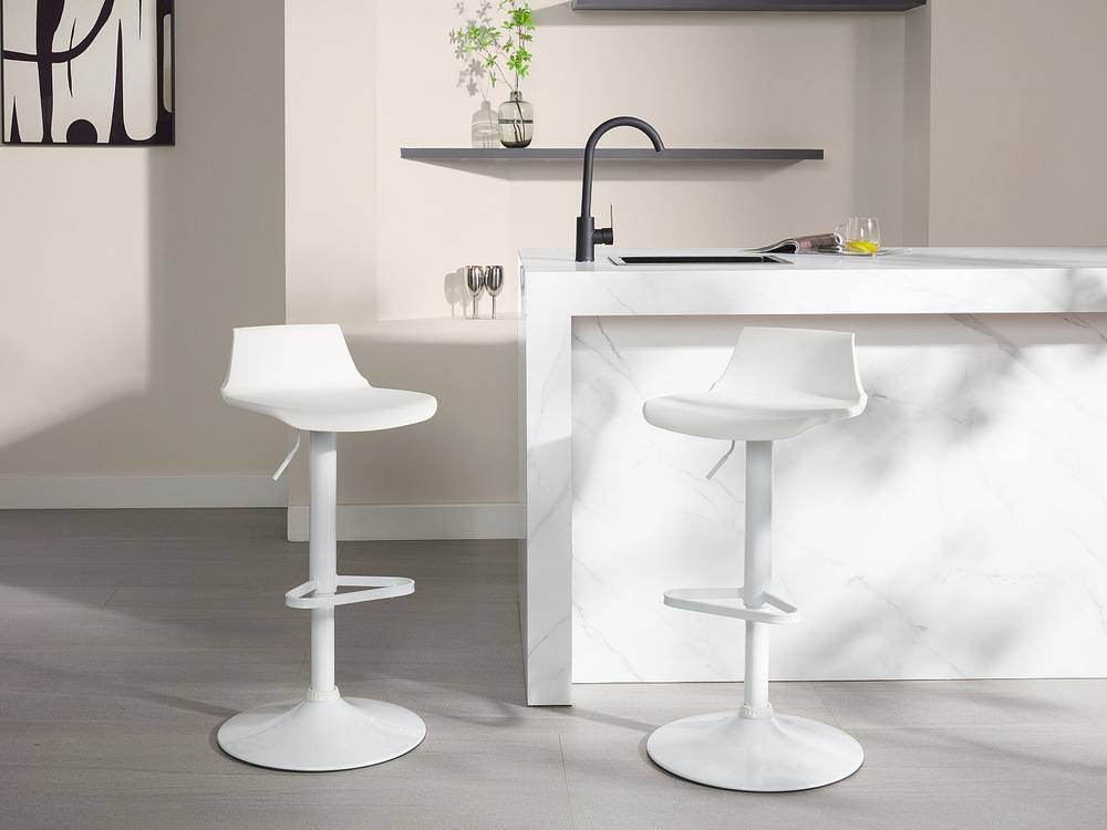 Vente-unique Polypropylene Bar Stool - White - CALAS