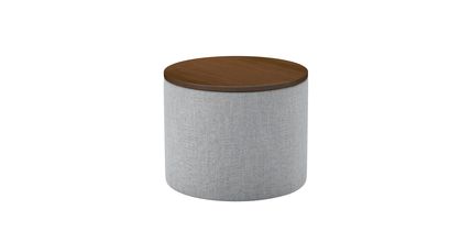 Ringo Storage Drum in Koala Chelsea Linen - sofa.com