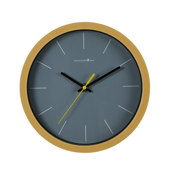 Hometime Wood Effect Edge Baton Round Wall Clock