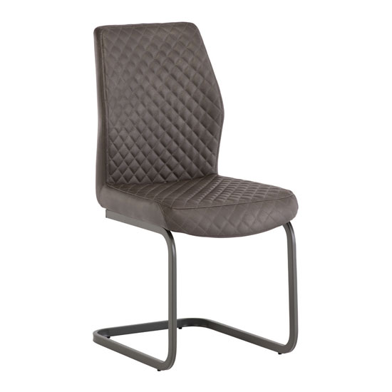 ARK PU Leather Dining Chair In Taupe