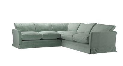 Otto Asym. Crn: LHF 2 Seat w RHF 2.5 Seat in Sage Smart Velvet - sofa.com