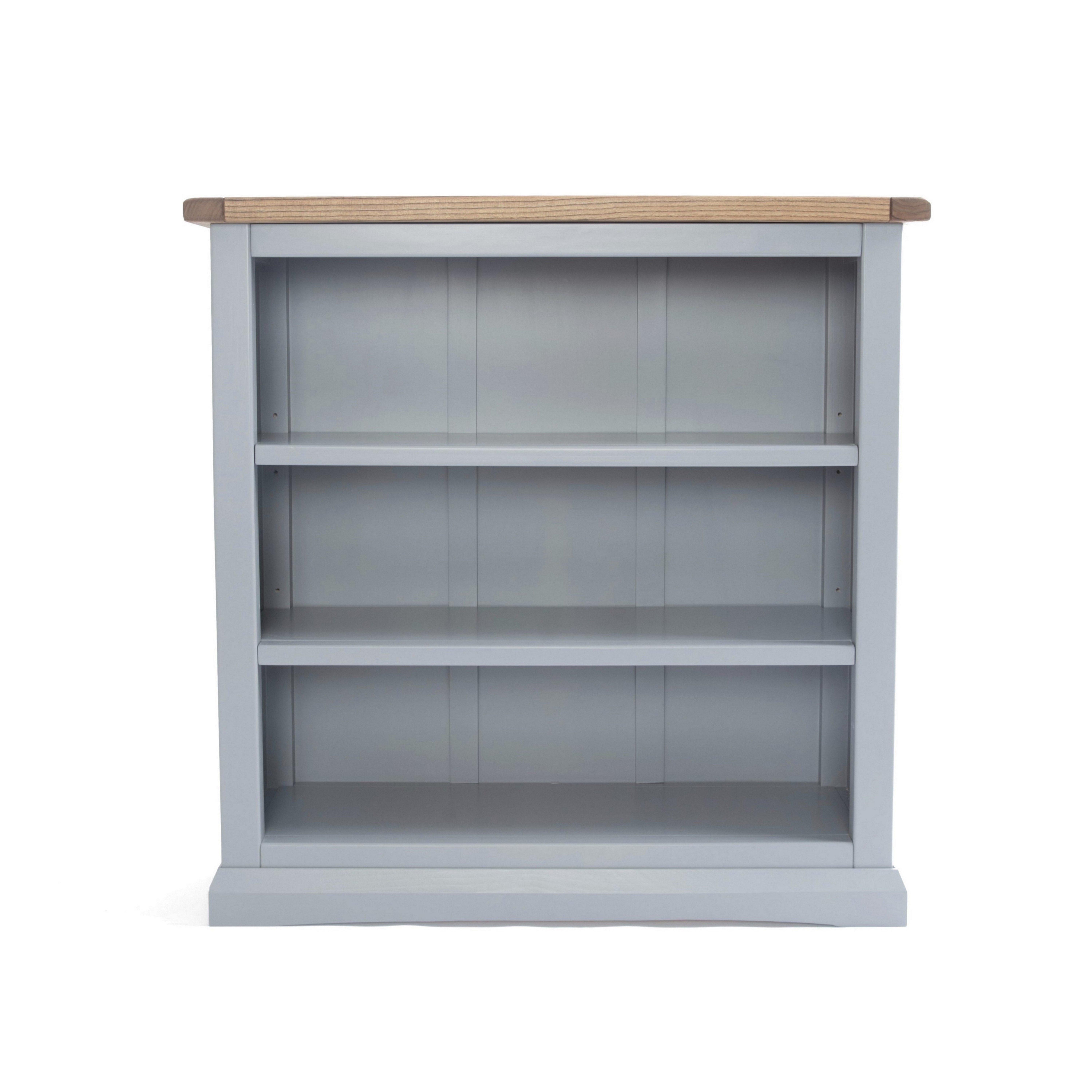 Cabinet Bits Bookcase with plinth 90x90x30cm in Grey
