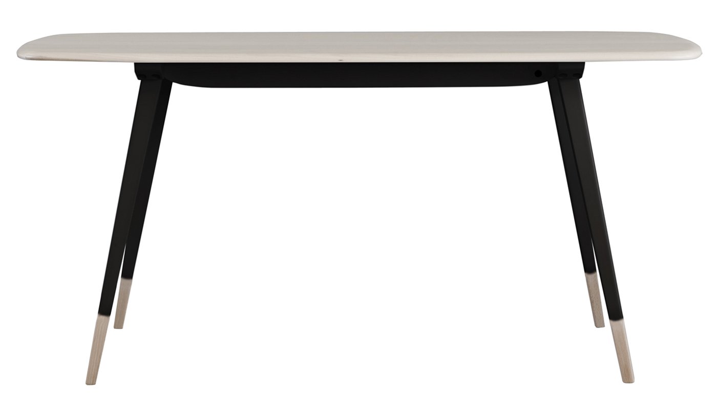 Ercol Originals Plank Dining Table 4-6 Seater Graded Leg Black