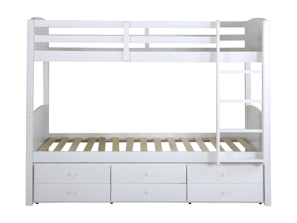 Vente-unique Separable Bunk Beds With Storage - 2 X 90 X 190 Cm - White Pine