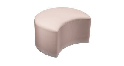 Luna Half Moon Footstool in Orchid Cotton Matt Velvet - sofa.com