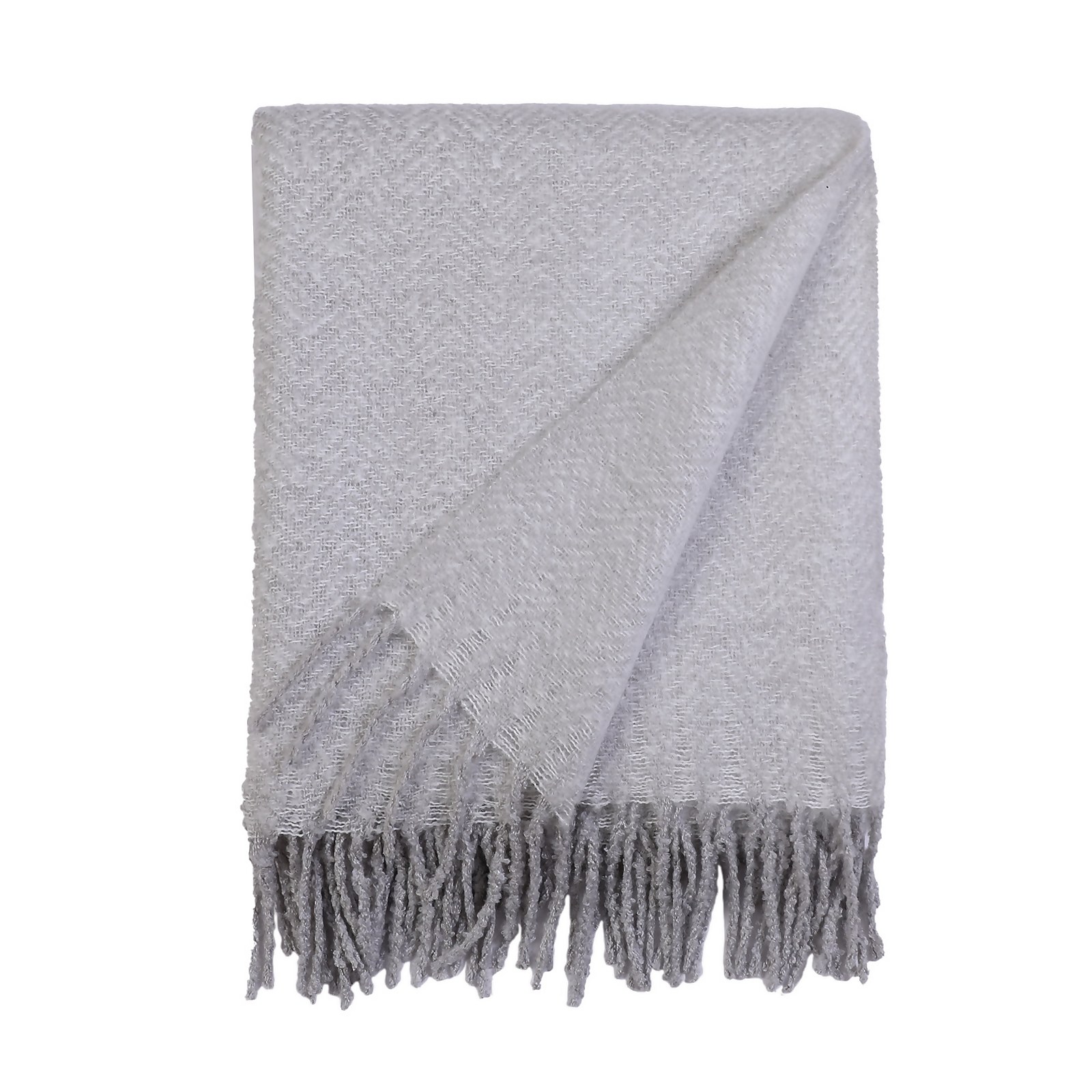 Country Living Herringbone Throw - Country Grey - 150x183cm