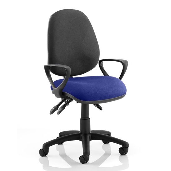 Luna III Office Chair With Stevia Blue Seat Loop Arms