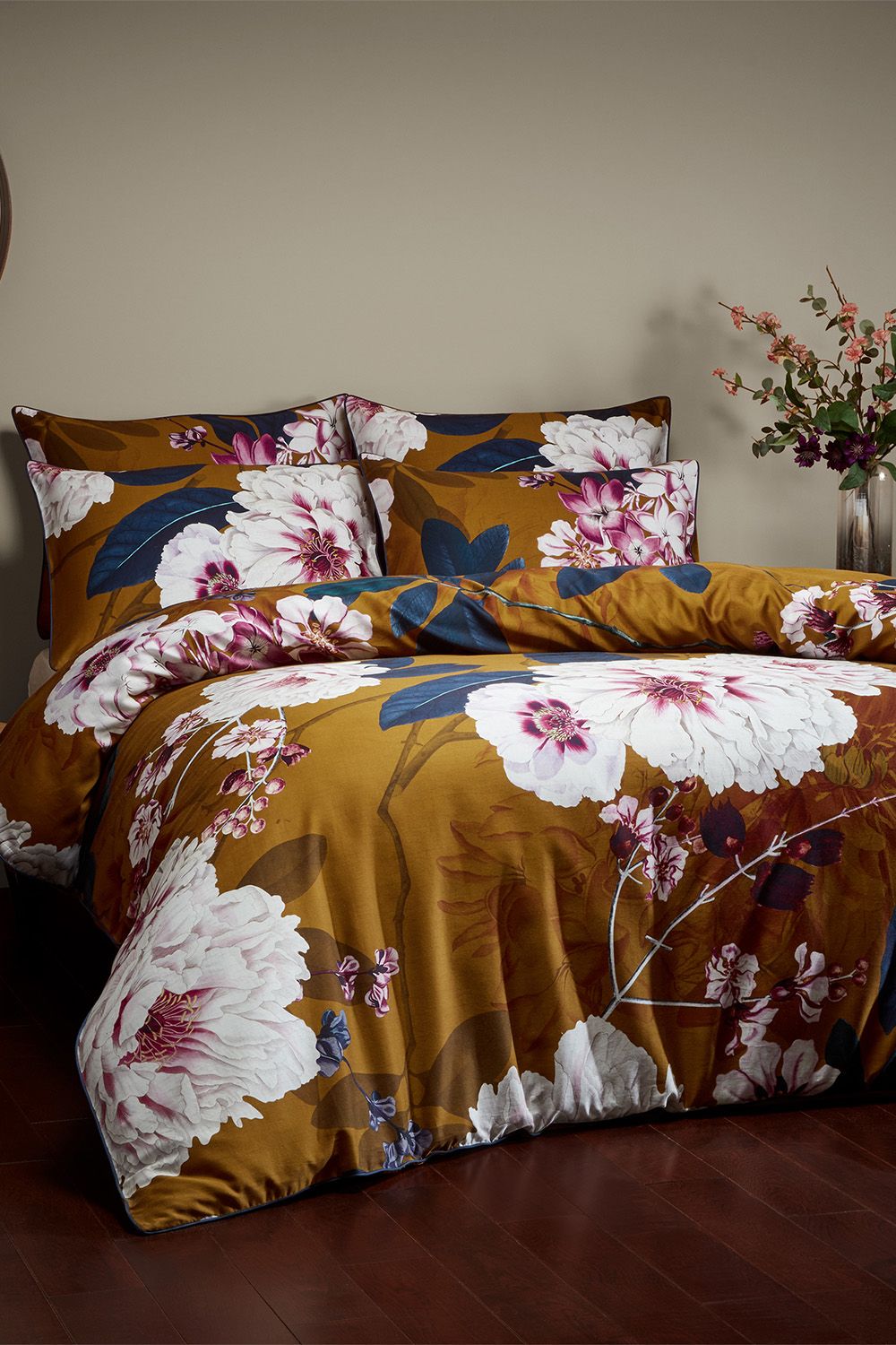 Paoletti Kyoto Floral 100% Cotton Duvet Cover Set