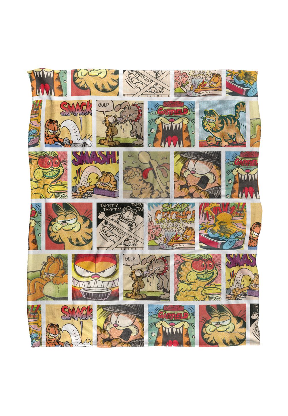 Garfield Collage Silky Touch Super Soft Throw Blanket 152 X 127 cm in White