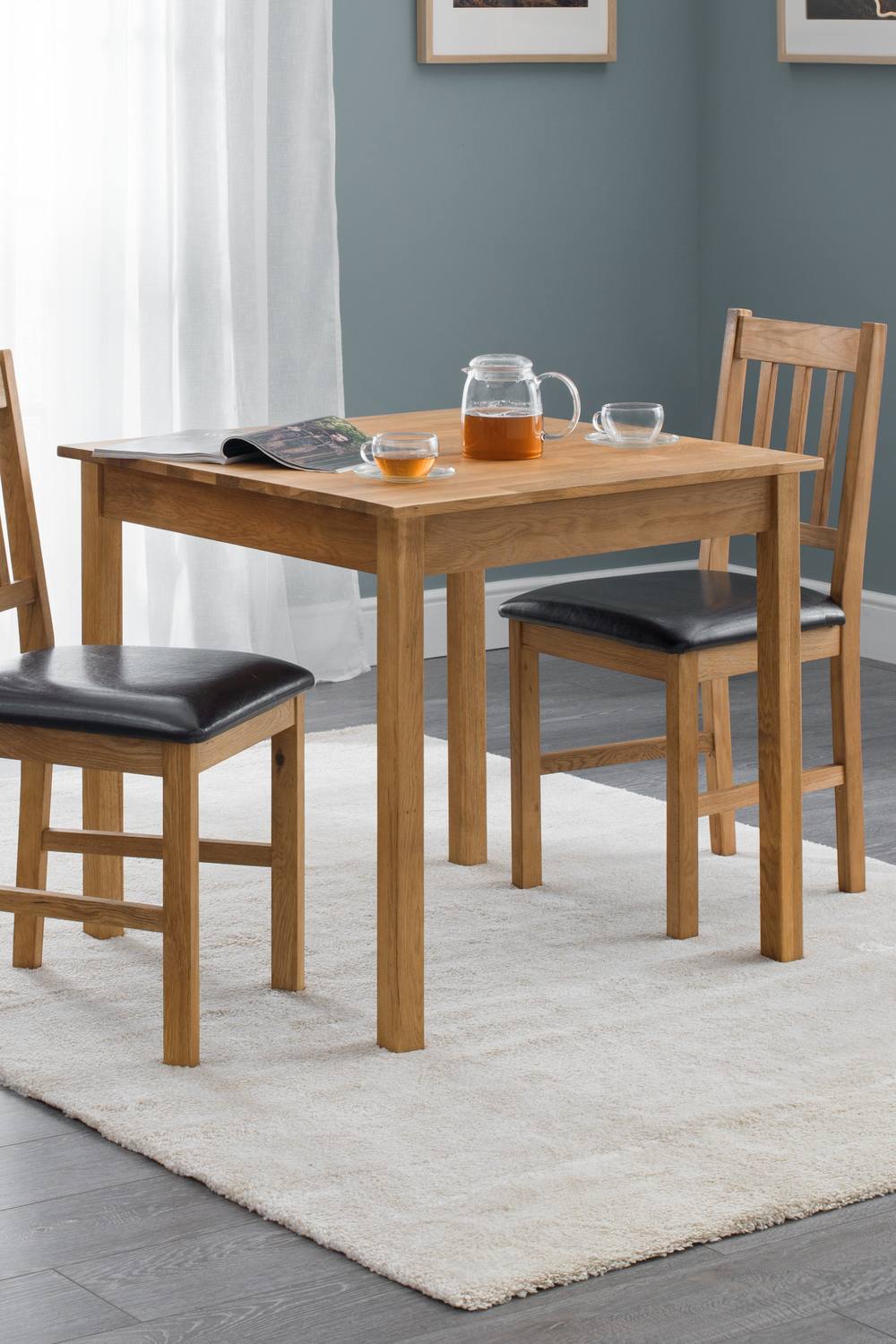 Julian Bowen Coxmoor Square 4 Seater Dining Table in Light Oak