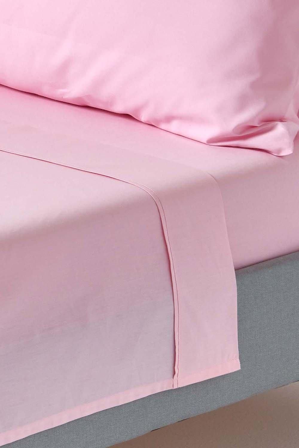Homescapes Egyptian Cotton Flat Sheet 200 Thread Count in Pink
