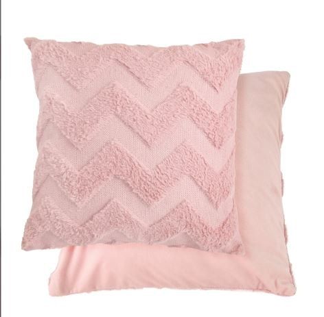 New Edge Blinds Newton Zig Zag Collection Soft Touch Cushion Cover in Pink