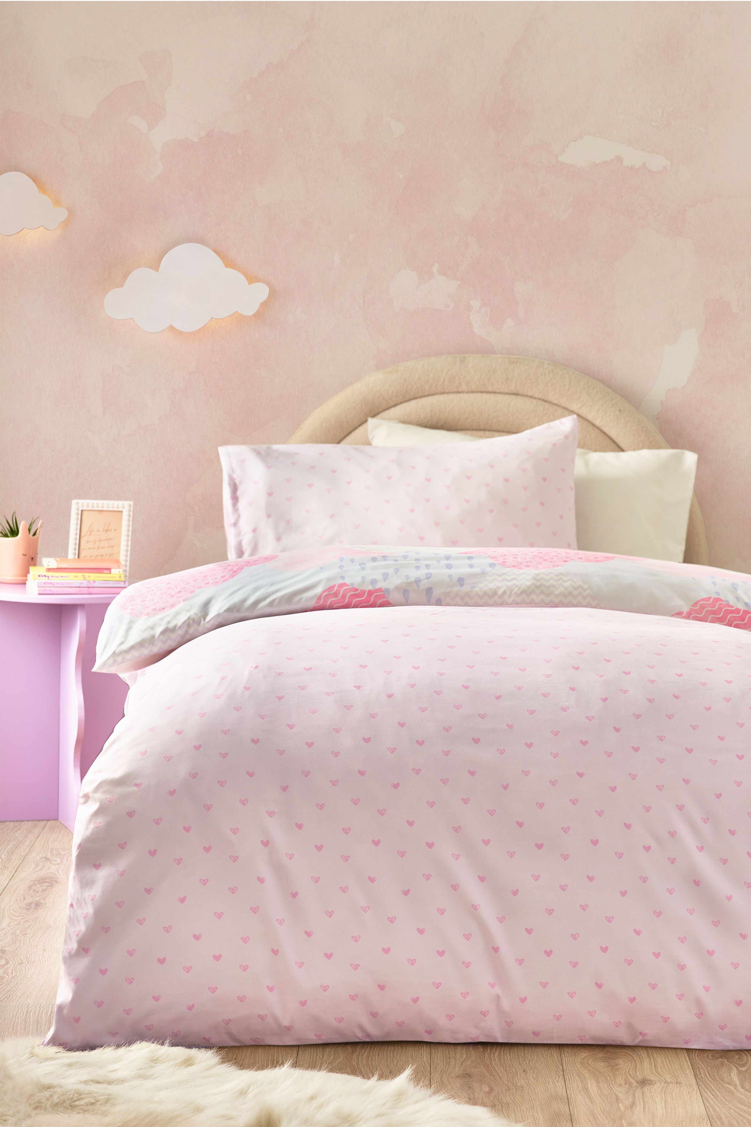 Catherine Lansfield 'Soft as a Cloud' Duvet Cover Set in Pink 2