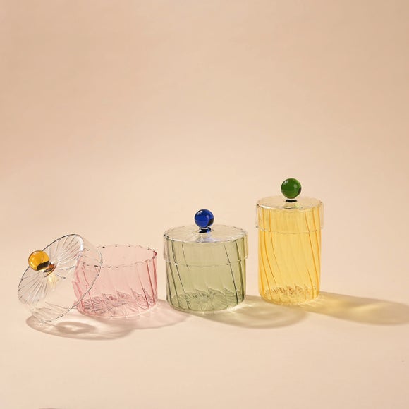 Hestia Handmade Coloured Glass Trinket Box 3