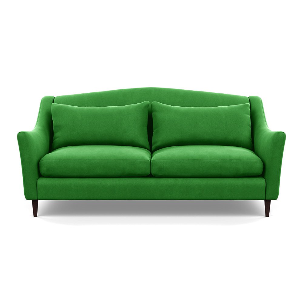 Heal's Somerset 3 Seater Sofa Varese Velvet Emerald Dark Stain