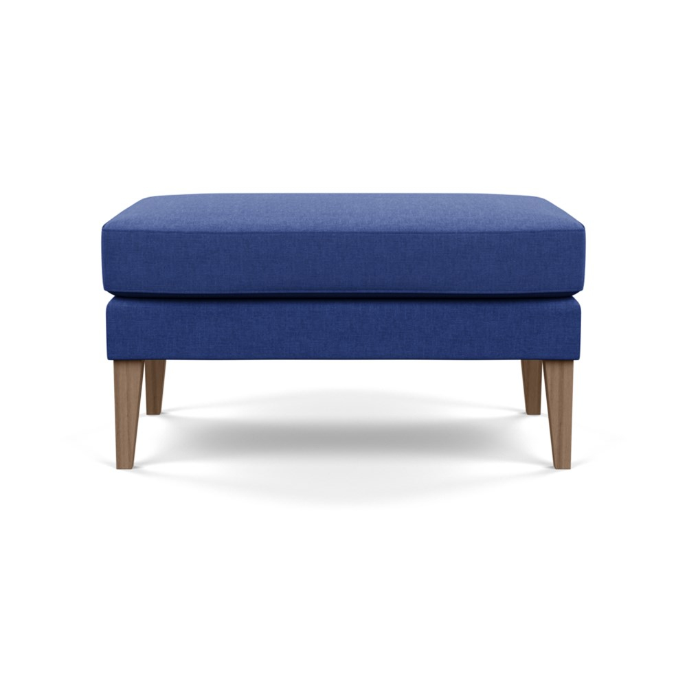 Heal's Richmond Ottoman Brushed Cotton Cobalt Tinted Ash Feet