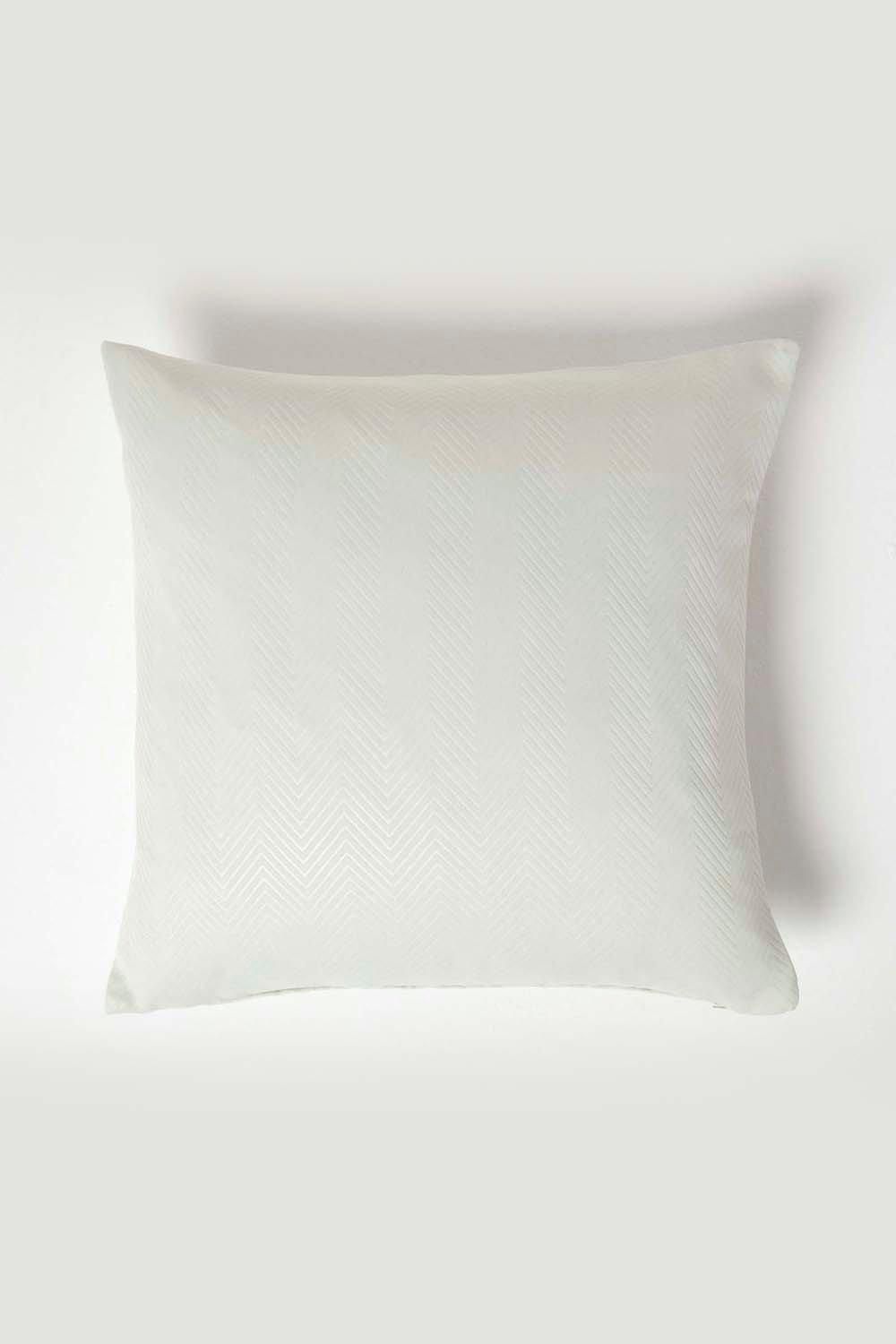 Homescapes Herringbone Cushion Cover in Ivory