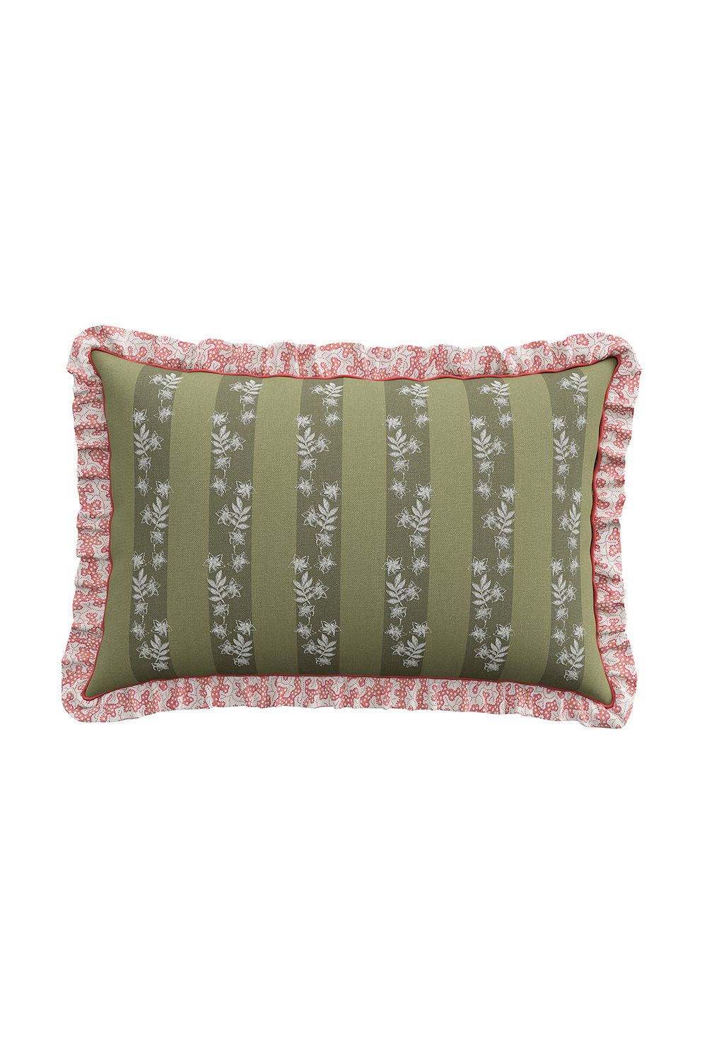 Sanderson 'Chestnut Tree' Cotton Cushion in Green