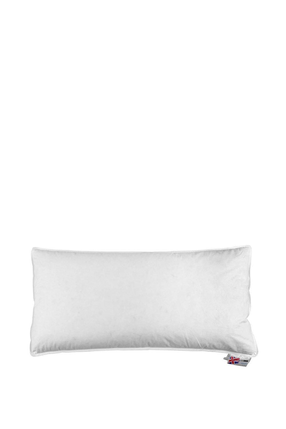 Homescapes Duck Feather & Down Euro Continental Pillow - 40cm x 80cm (16"x32") in White