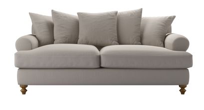 Teddy 3 Seat Sofa Bed in Stone Brushed Linen Cotton - sofa.com