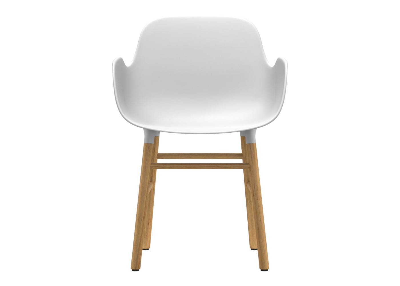 Normann Copenhagen Form Armchair in White with Oak Legs