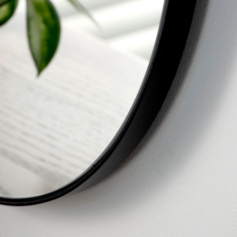 Yearn Mirrors Minimal Oval Mirror Black 80(h) x 60cm(w) 2