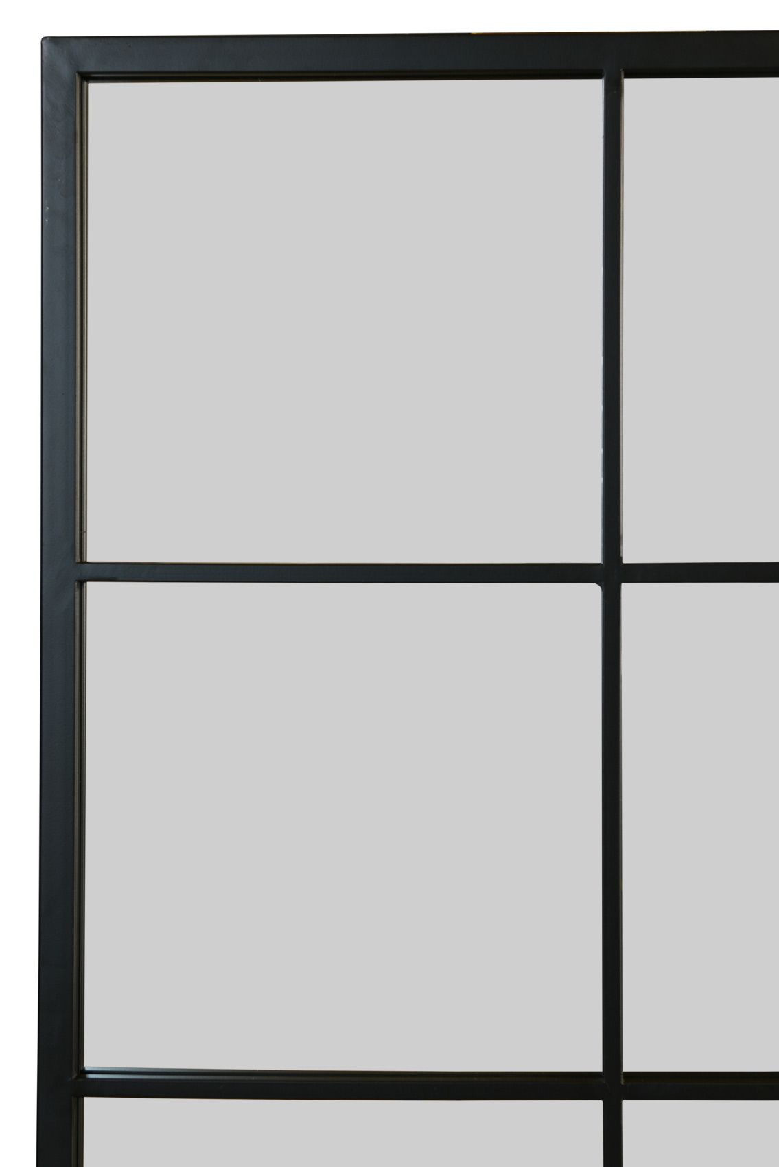 MirrorOutlet The Fenestra Black Window Leaner / Wall Mirror 69" X 43" 174CM X 110CM 3