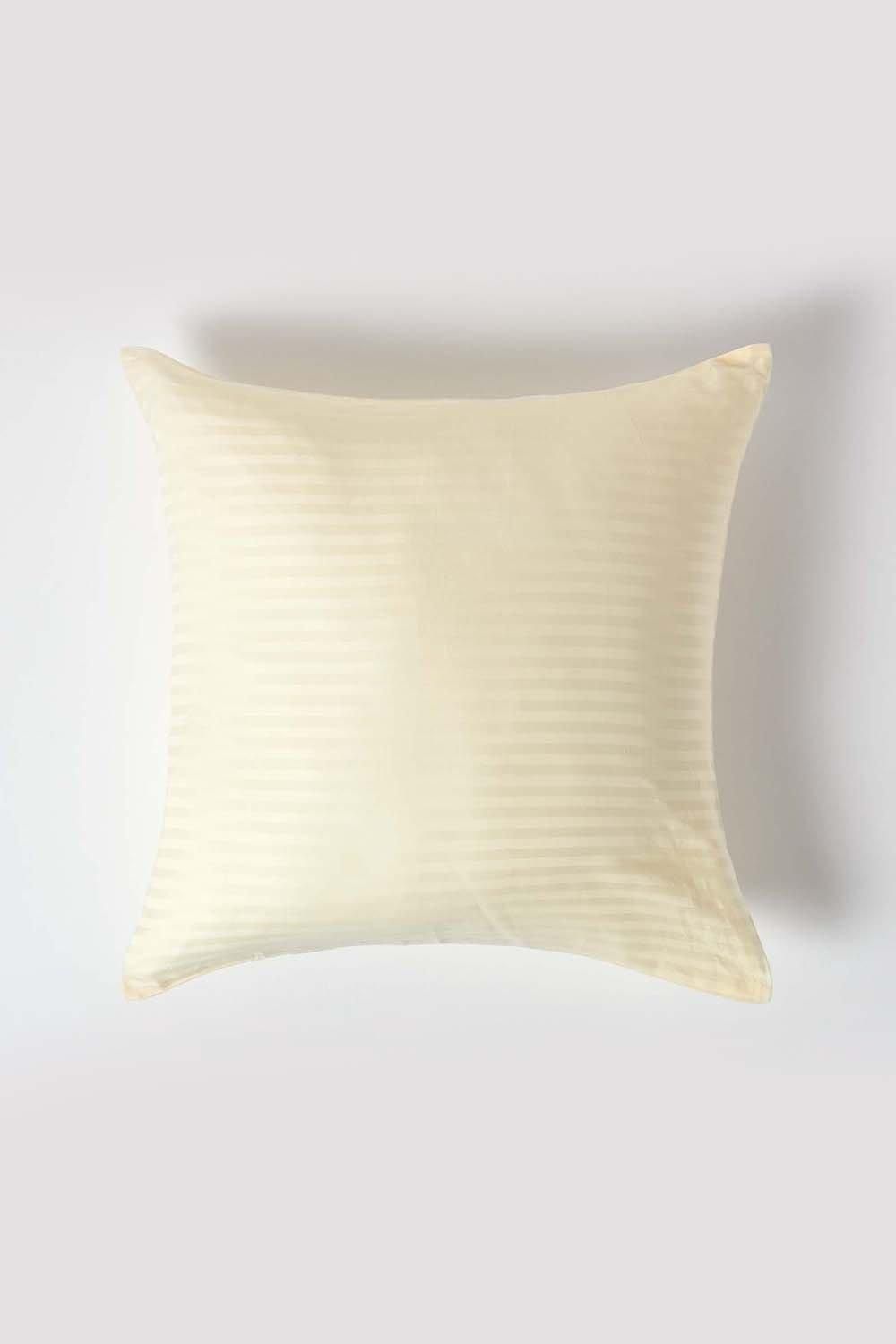 Homescapes Continental Pillowcase Egyptian Cotton 330 TC, 60 x 60 cm in Bright Yellow