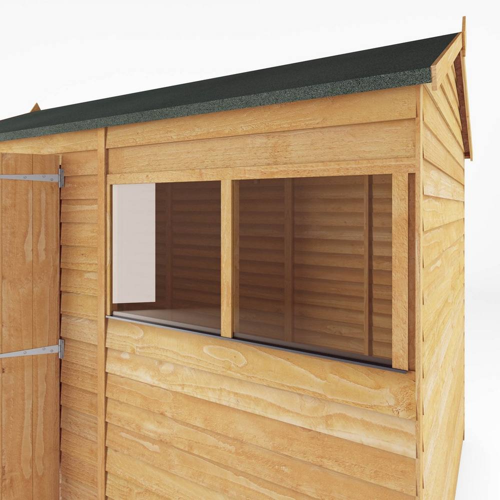Mercia 10 x 6 Feet Overlap Reverse Apex Shed - L190.5 x W299.4 x H221.8 cm in Brown 5
