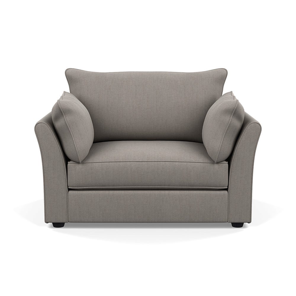 Heal's Tailor Loveseat Broad Weave Pebble Black Beech Feet