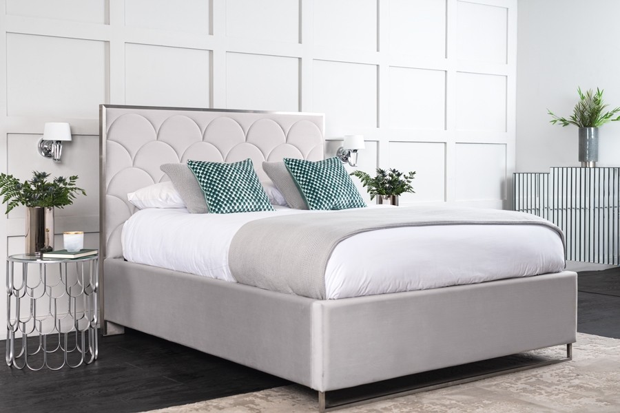 Pino Storage Bed  Silver