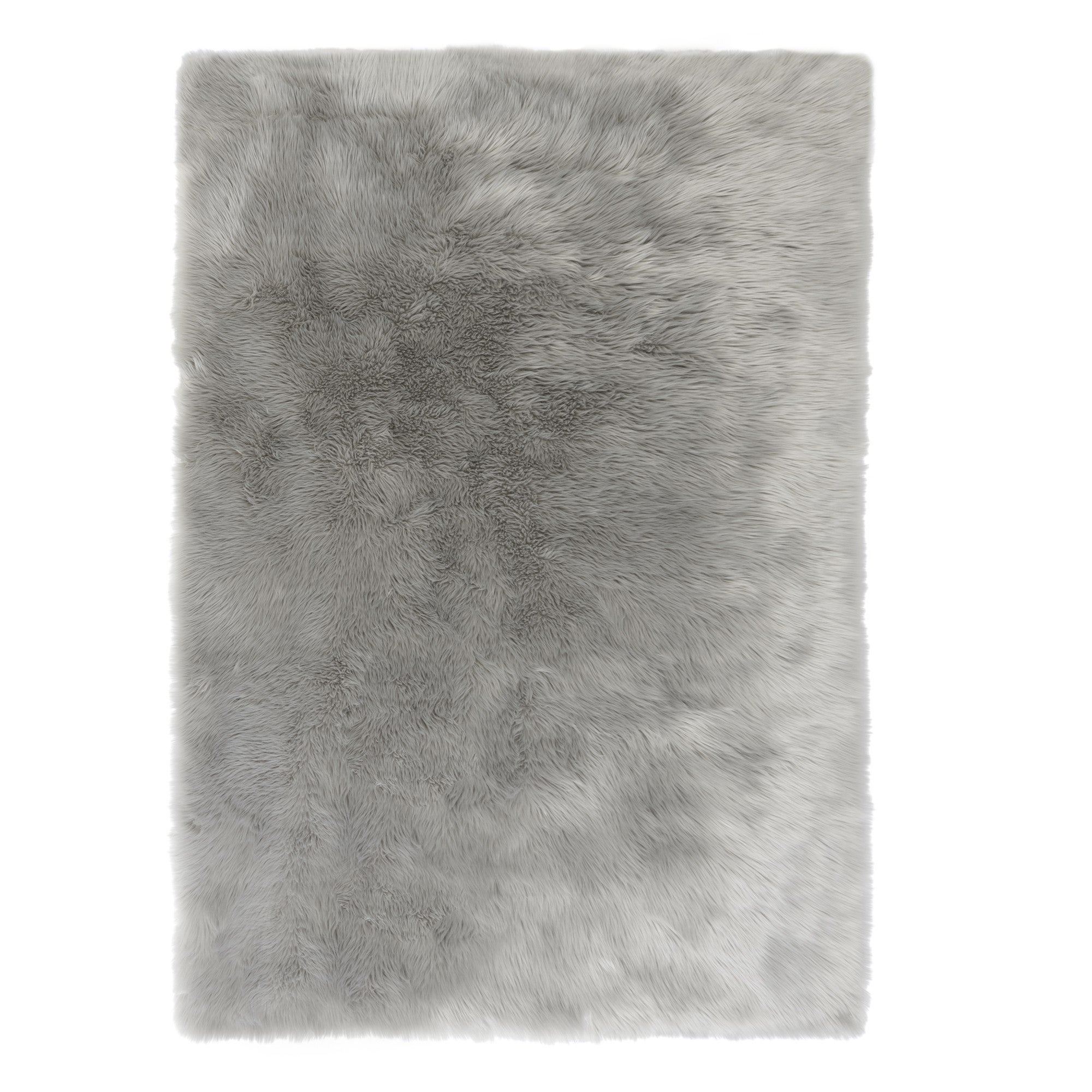 Faux Sheepskin Rug Grey