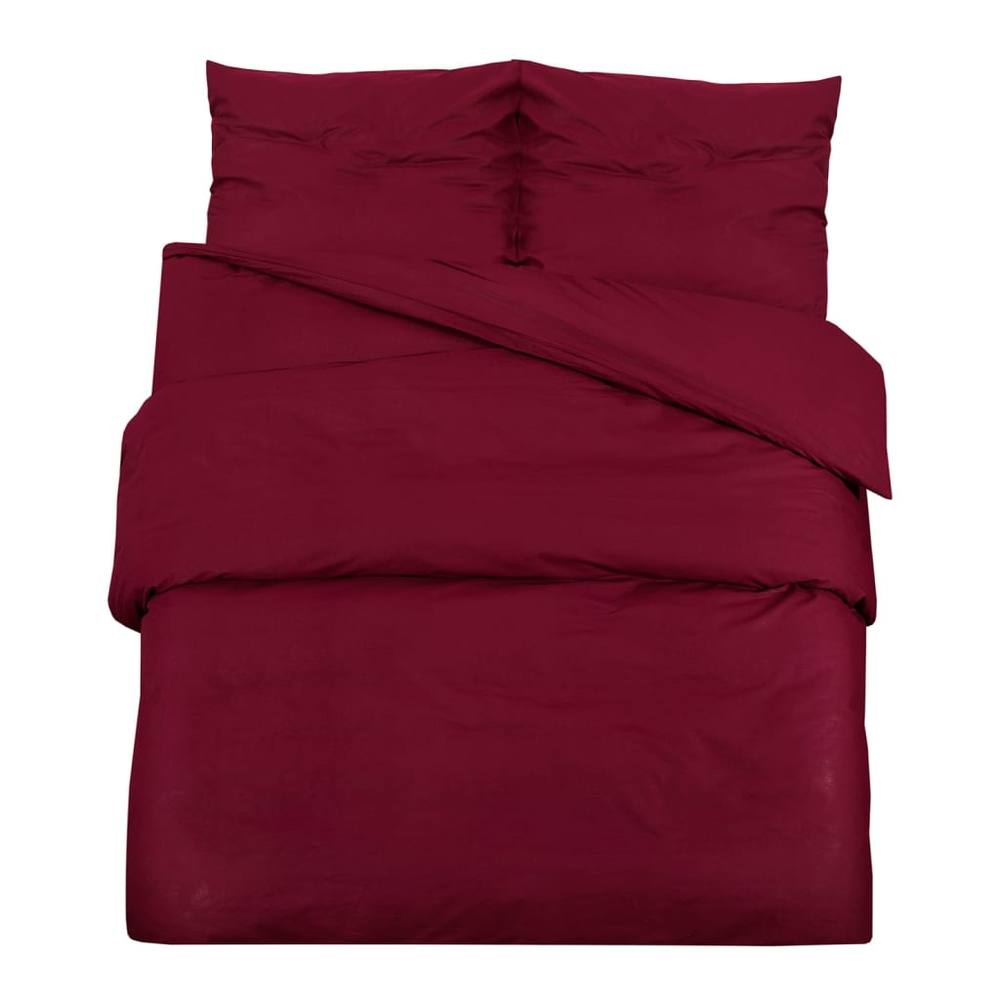 Berkfield Home Duvet Cover Set Bordeaux 220x240 cm Cotton in Burgundy