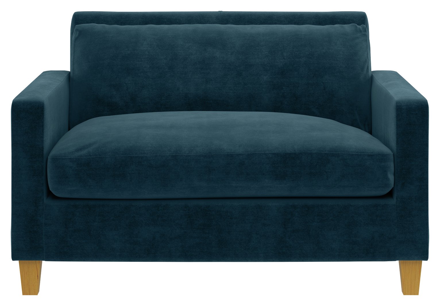 Habitat Chester Velvet Cuddle Chair - Ink Blue