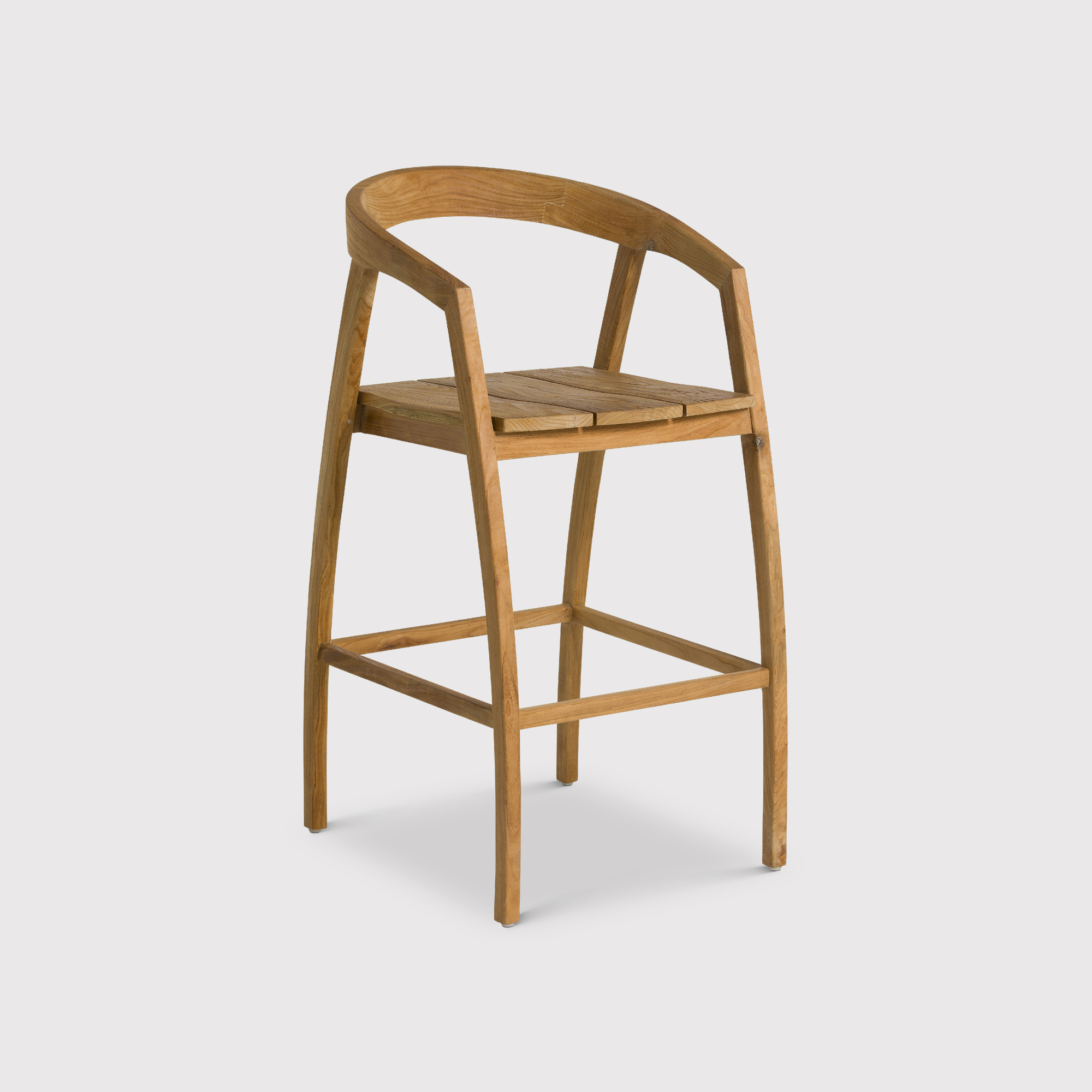 Grenada Jati Bar Bar Stool, Teak Wood | Barker & Stonehouse